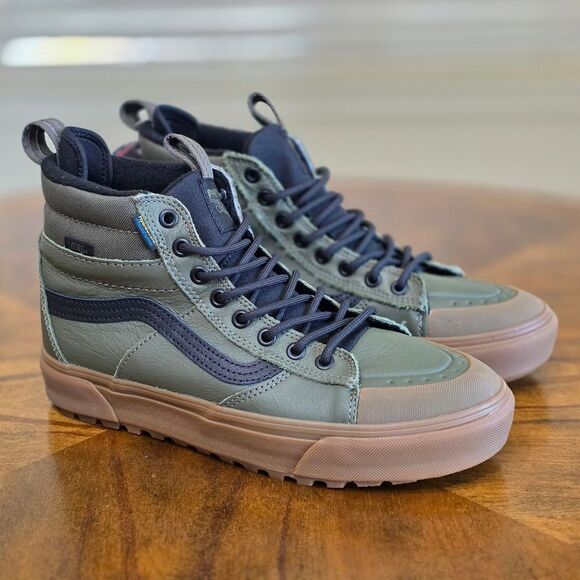 Vans Ultracush Sk-8 Hi MTE Waterproof Shoes Women's 9.5 Green Gum Insulated New - Picture 3 of 16